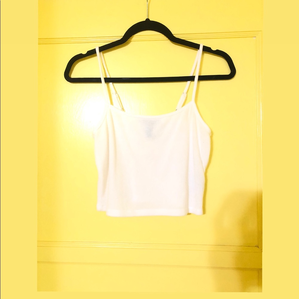 Forever 21 White Crop Tank Top